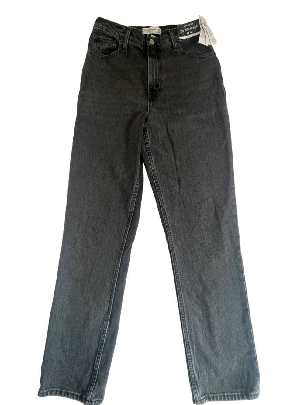 A&F Curve Love 90s Straight Jeans 28 Black NWT